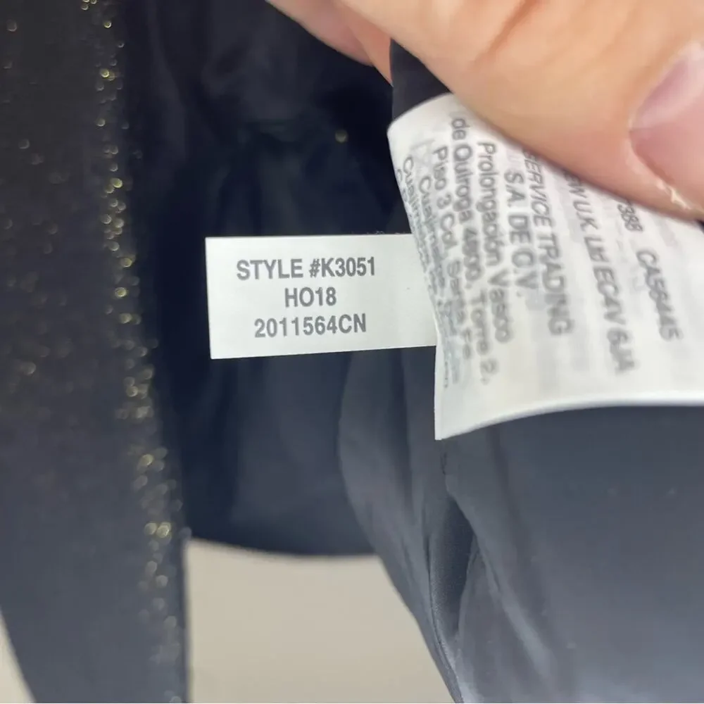 J. Crew Going Out Slim Fit Blazer in Black Tinsel Tweed Size 4
